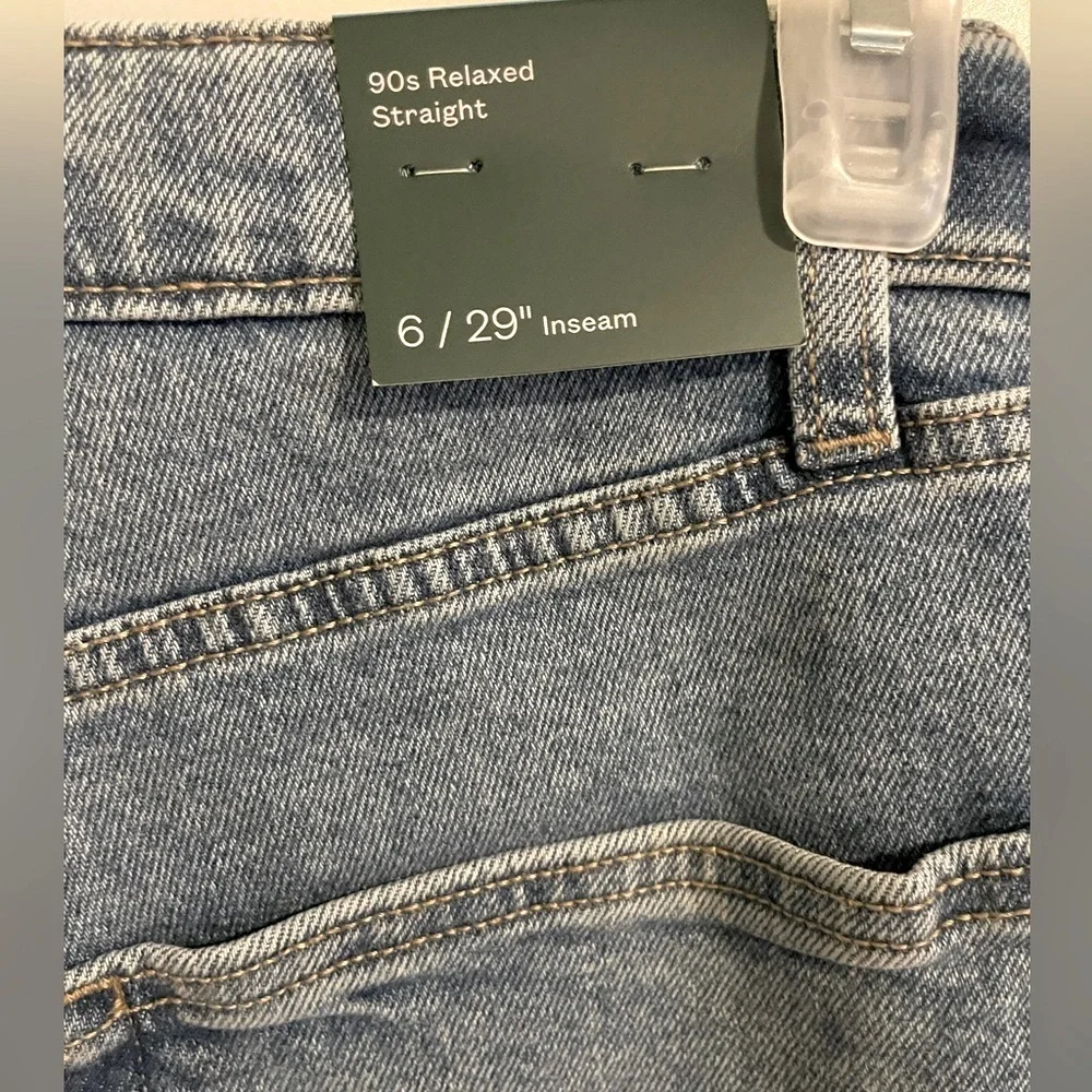 Sz 6/29” inseam woman Medium wash 90s relaxed straight jeans wild fable - Picture 2 of 6